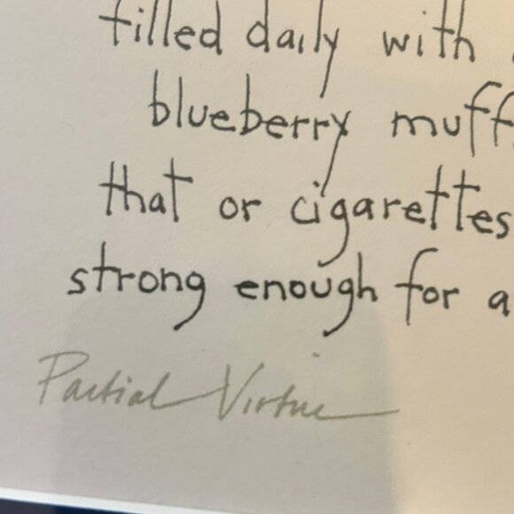 Brian Andreas Story People Matted Framed Art Print Signed 1994 "Partial Virtue" - Picture 3 of 6